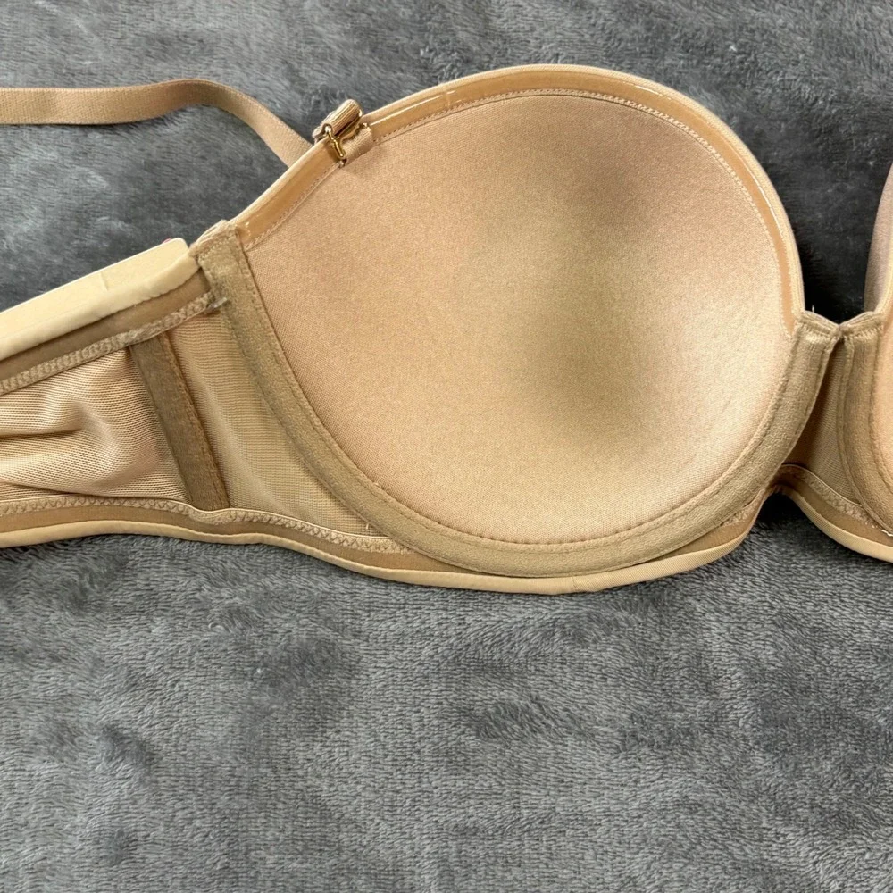 ThirdLove 24/7 Classic Strapless Bra Tan Nude 34B Multi-Way Clear Straps NWT
